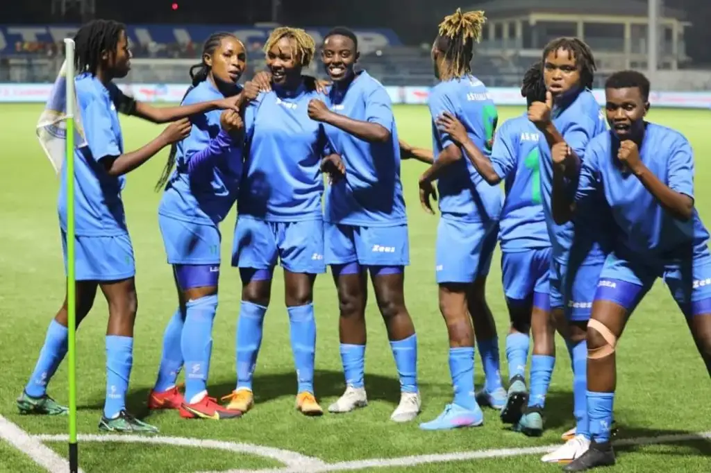AS Kigali players celebrate clinching their twelfth Rwandan women's league title. (Photo courtesy of AS Kigali)